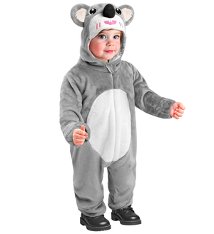 Costume Koala in Morbido Velluto Tuta con Cappuccio Travestimento Carnevale Cosplay Feste in Maschera - 9549