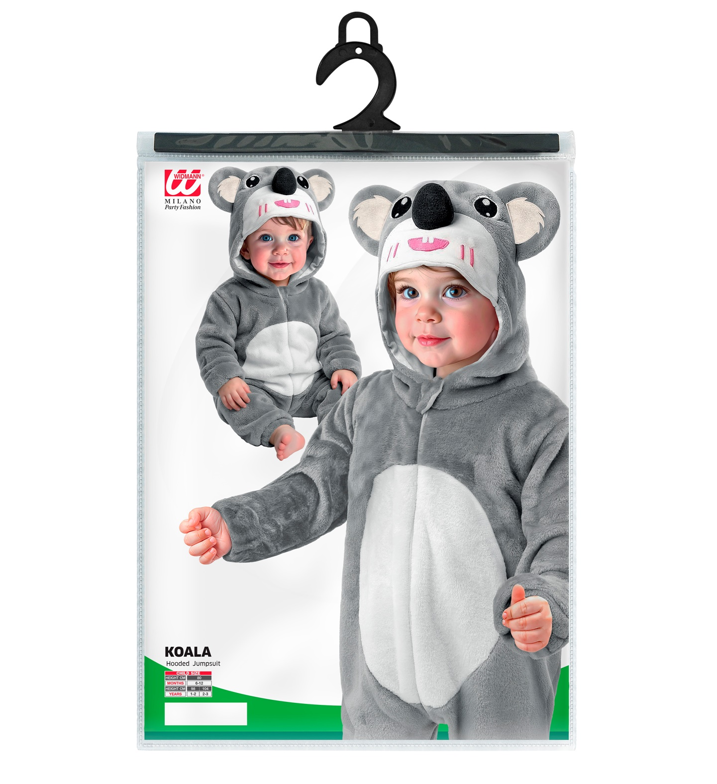 Costume Koala in Morbido Velluto Tuta con Cappuccio Travestimento Carnevale Cosplay Feste in Maschera - 9549