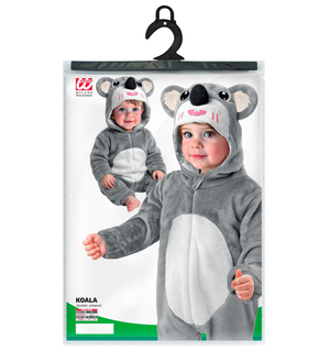 Costume Koala in Morbido Velluto Tuta con Cappuccio Travestimento Carnevale Cosplay Feste in Maschera - 9549