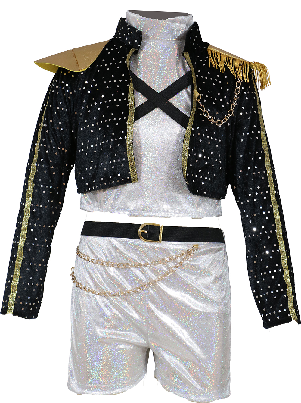 Costume K-Pop Star Silver Leader Travestimento Carnevale Cosplay Rumi Huntrix Idol Golden - 8910