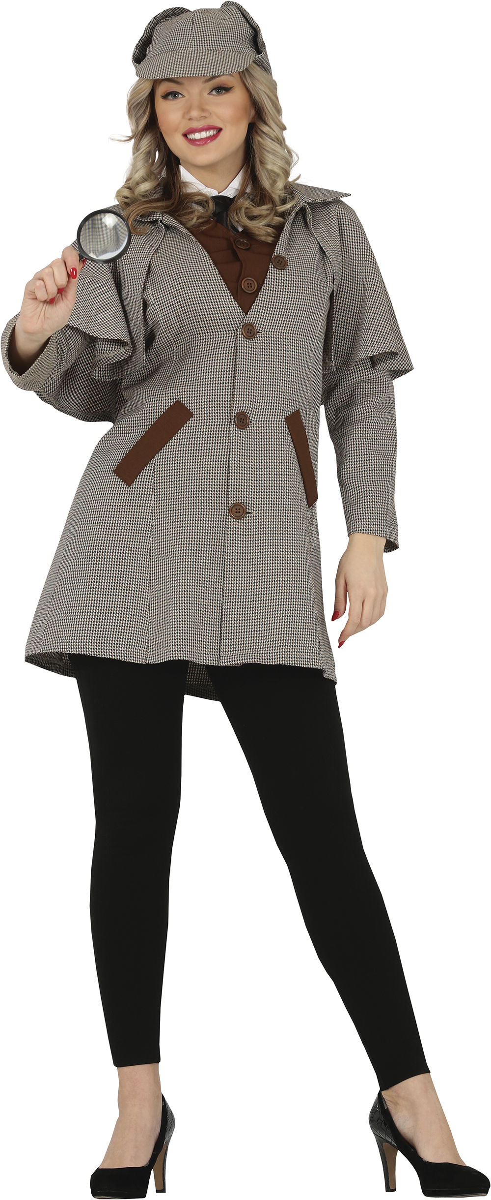 Costume Detective Donna Travestimento Carnevale Cosplay Sherlock Holmes Feste in Maschera - 7922