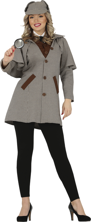 Costume Detective Donna Travestimento Carnevale Cosplay Sherlock Holmes Feste in Maschera - 7922