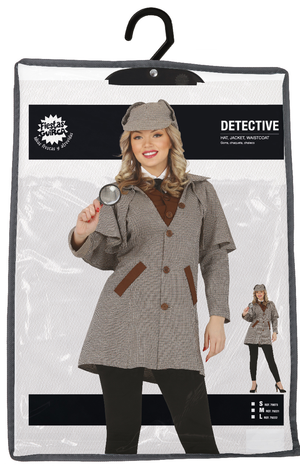 Costume Detective Donna Travestimento Carnevale Cosplay Sherlock Holmes Feste in Maschera - 7922