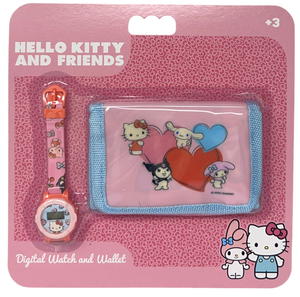 Set Orologio da Polso Digitale + Portafogli Hello Kitty Accessori per Bambini - Gnt01hk