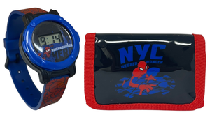 Set Orologio da Polso Digitale + Portafogli Spiderman Accessori per Bambini - Gnt01sp