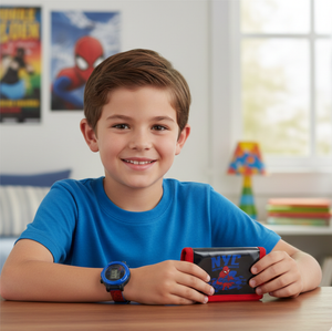 Set Orologio da Polso Digitale + Portafogli Spiderman Accessori per Bambini - Gnt01sp