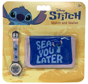 Set Orologio da Polso Digitale + Portafogli Stitch Accessori per Bambini - Gnt01st