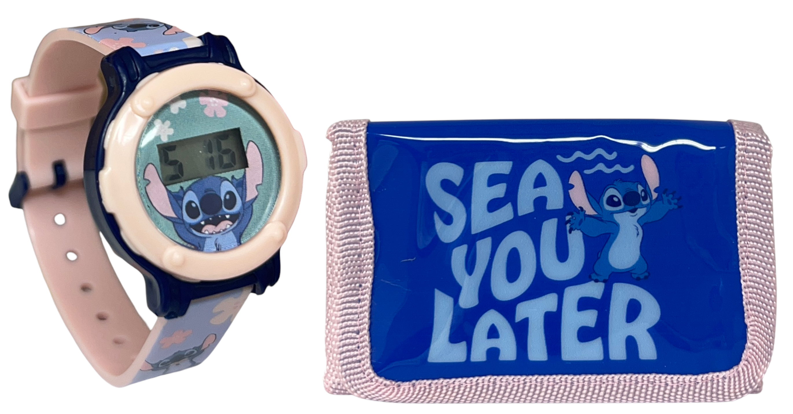 Set Orologio da Polso Digitale + Portafogli Stitch Accessori per Bambini - Gnt01st