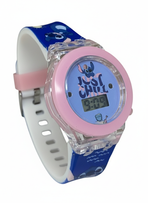 Orologio con Luci a LED Stitch da Polso con Cinturino Regolabile - Gnt38st