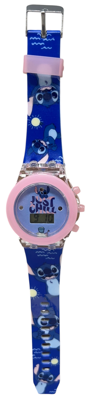 Orologio con Luci a LED Stitch da Polso con Cinturino Regolabile - Gnt38st