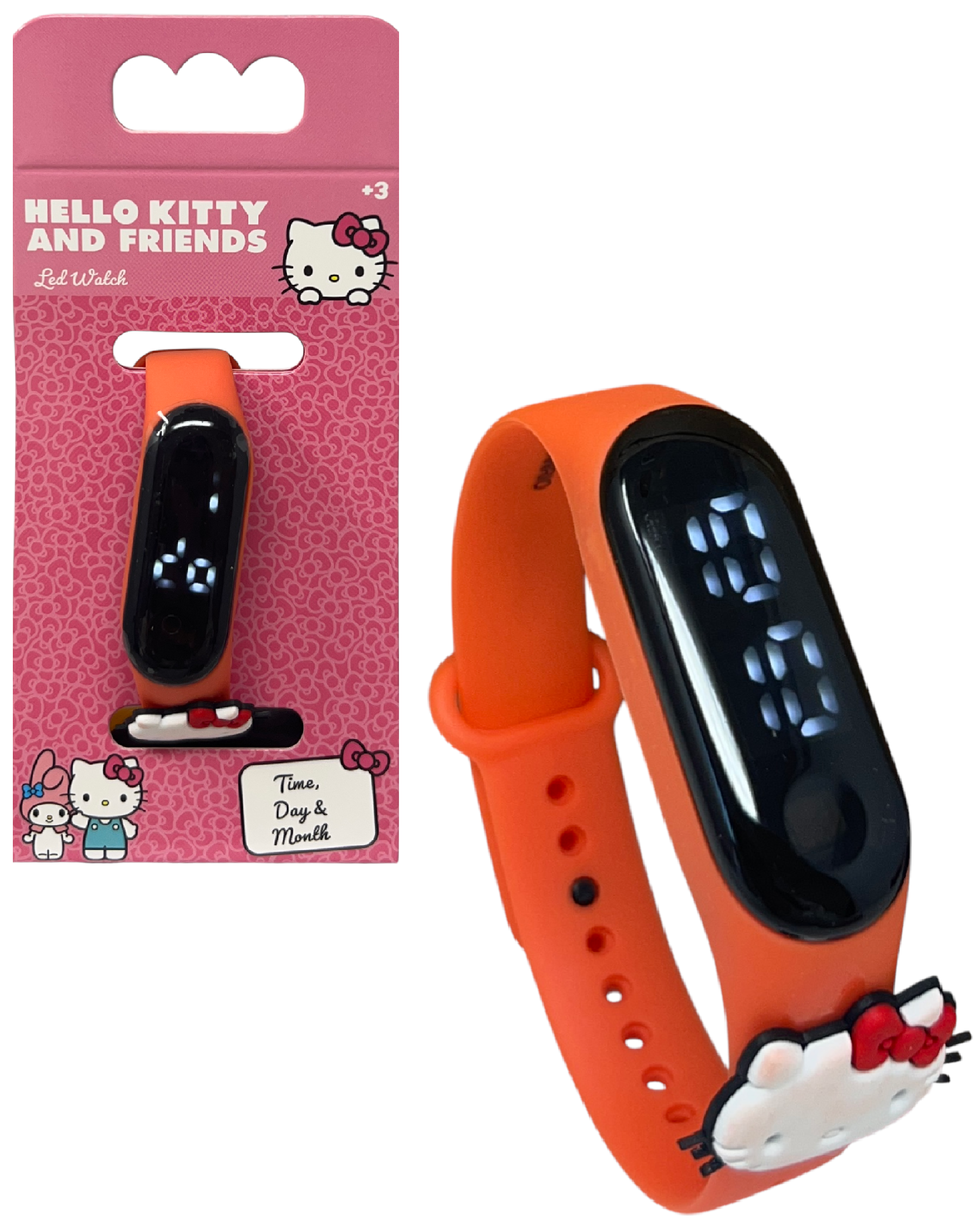 Orologio a LED Hello Kitty da Polso Digitale con Cinturino Regolabile - Gnt49hk