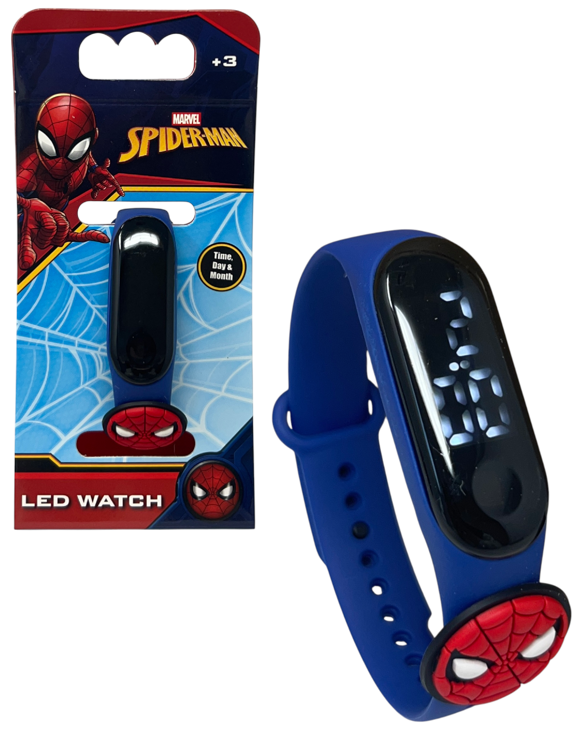 Orologio a LED Spiderman da Polso Digitale con Cinturino Regolabile - Gnt49sp