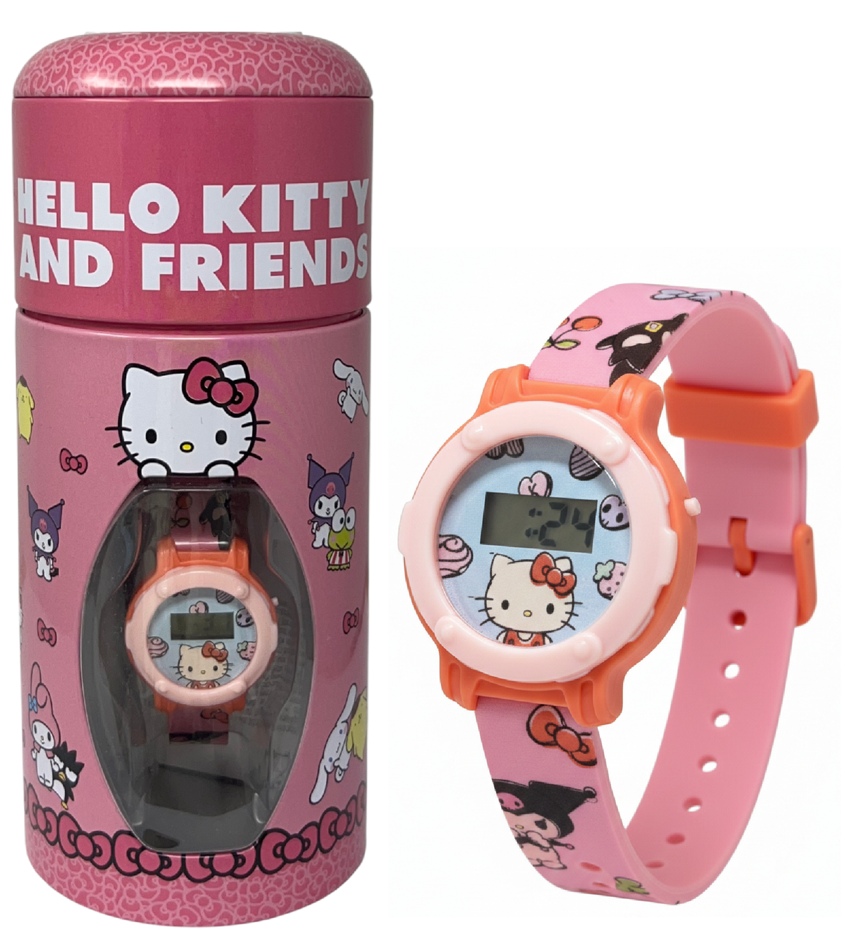 Orologio Hello Kitty da Polso Digitale in Salvadanaio con Cinturino Regolabile - Gntne1hk