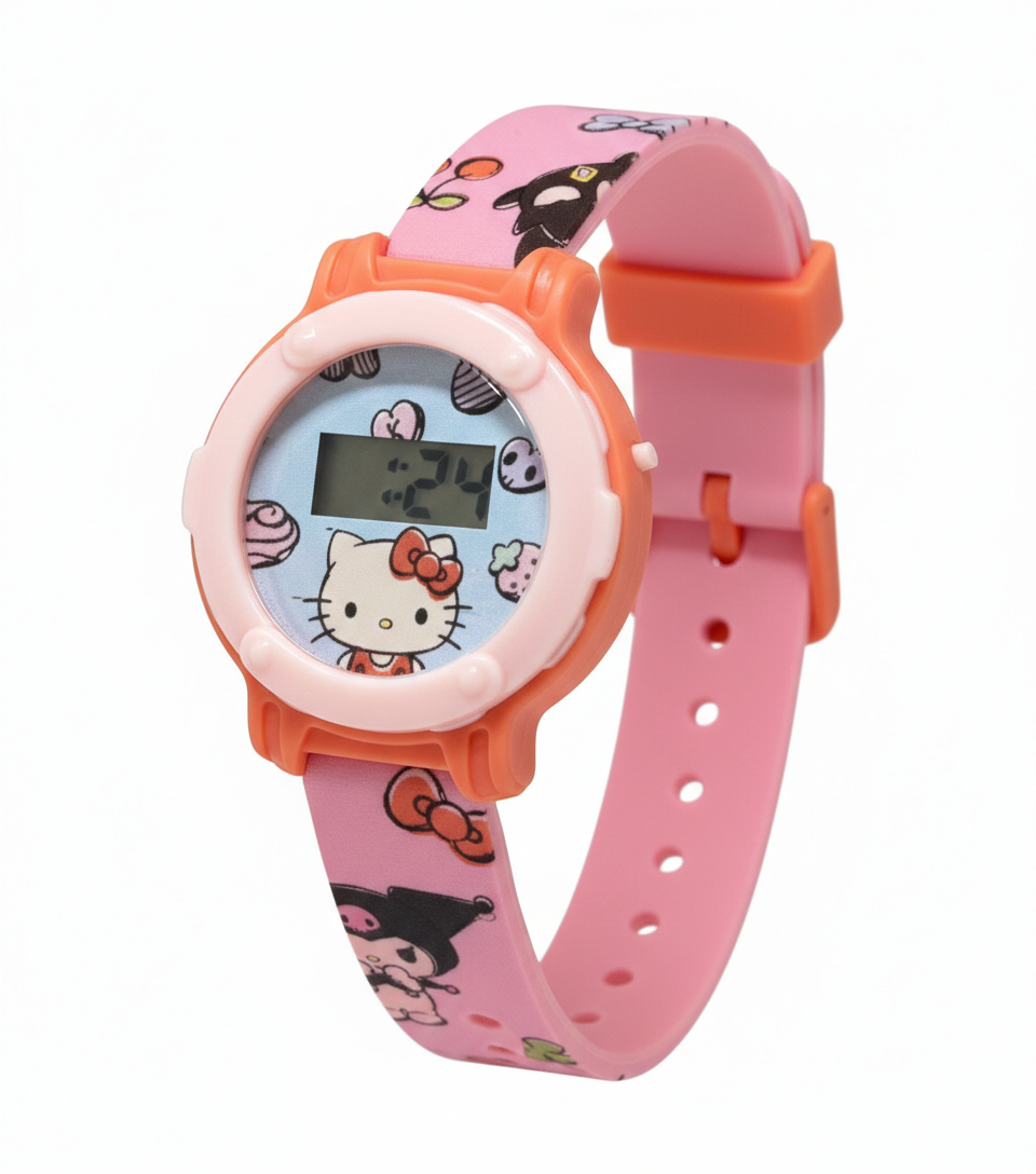 Orologio Hello Kitty da Polso Digitale in Salvadanaio con Cinturino Regolabile - Gntne1hk