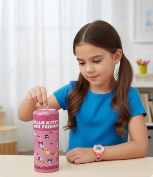Orologio Hello Kitty da Polso Digitale in Salvadanaio con Cinturino Regolabile - Gntne1hk