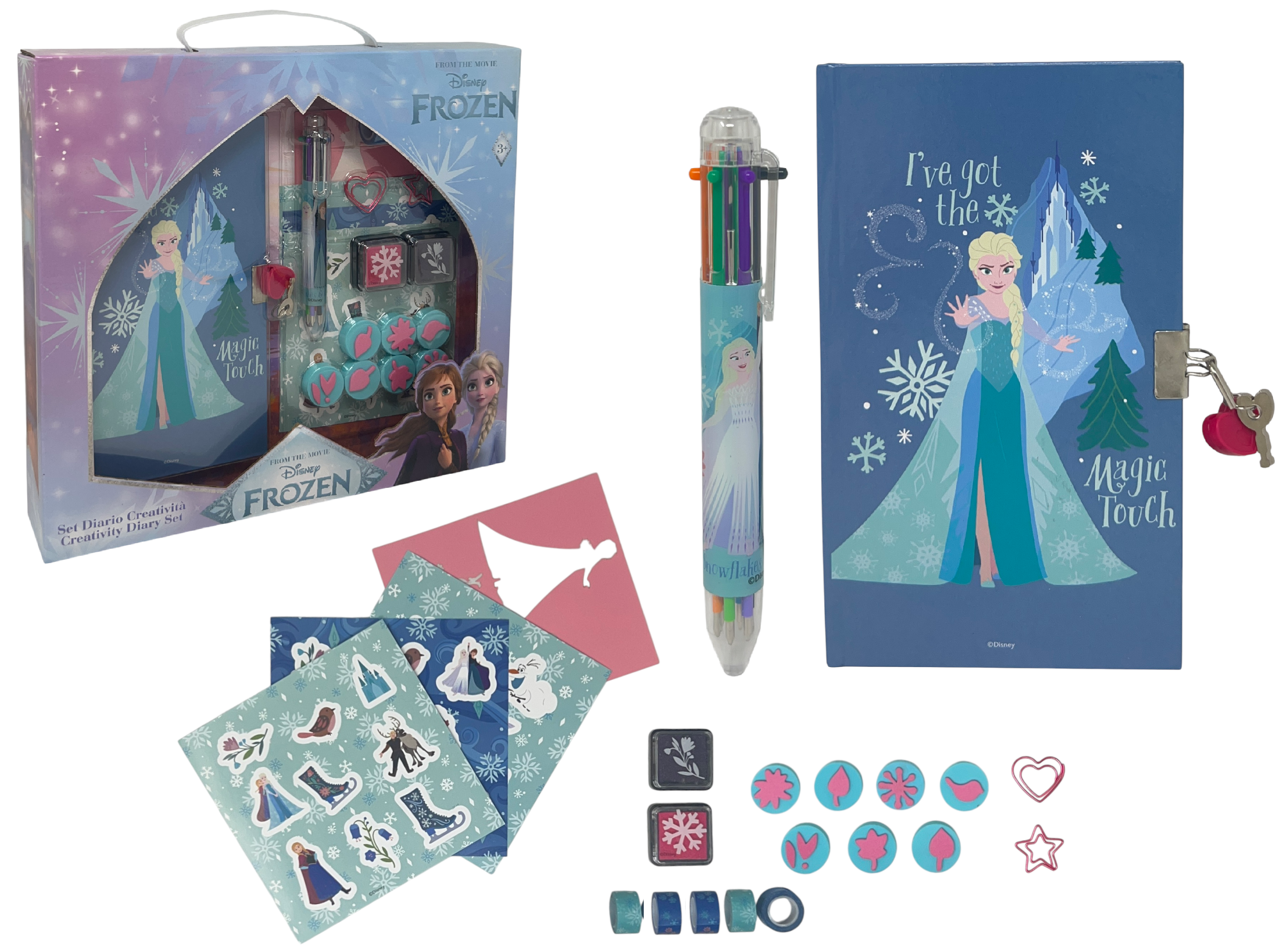 Maxi Set Diario Segreto con Accessori Frozen Ii DISNEY Elsa in Confezione Regalo - Fr1305
