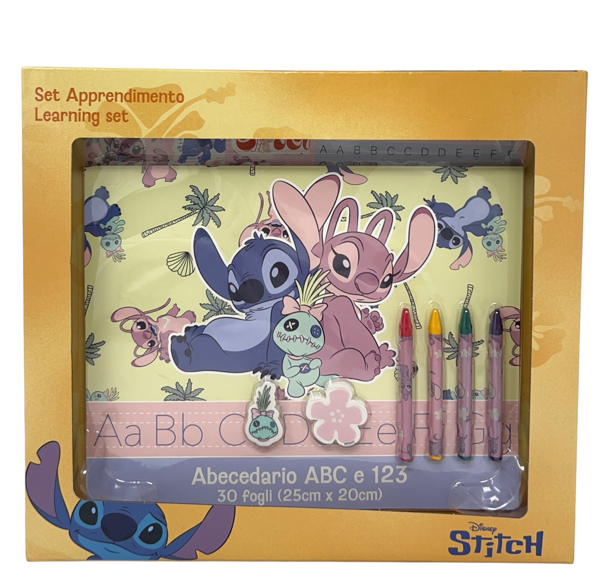 Set Apprendimento Stitch Abecedario con Accessori in Confezione Regalo - Lst1307