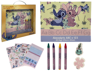 Set Apprendimento Stitch Abecedario con Accessori in Confezione Regalo - Lst1307
