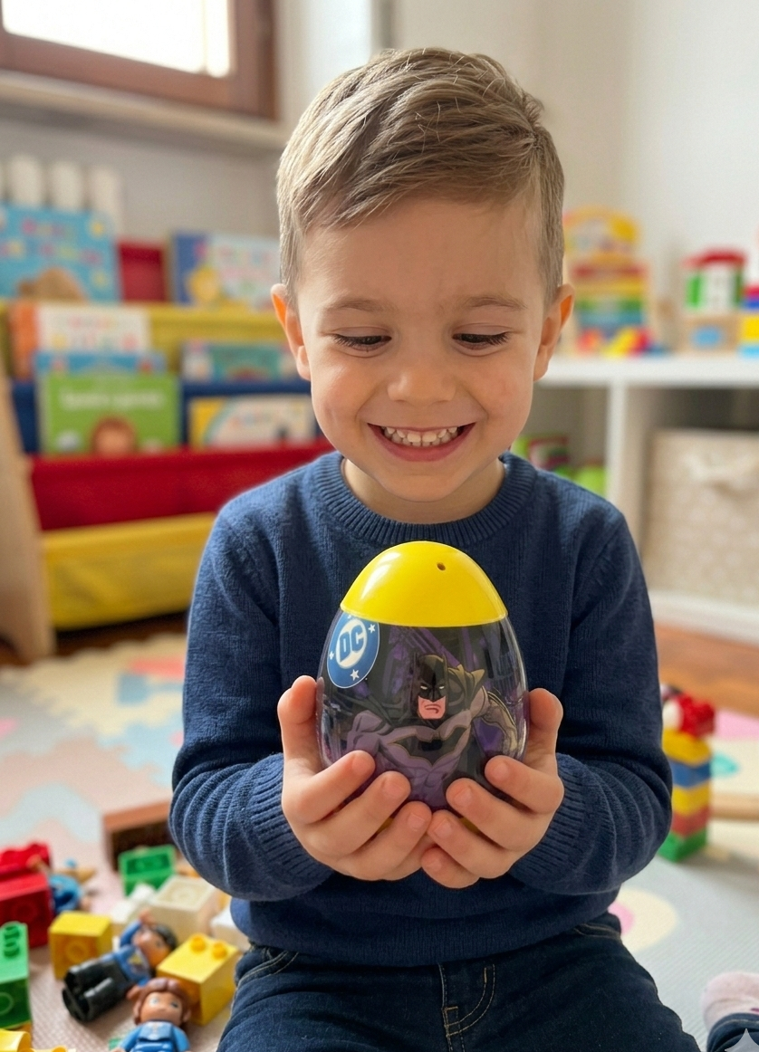 Mini Uovo con Sorpresa Batman Ovetto con Kit da Colorare - Ba1333
