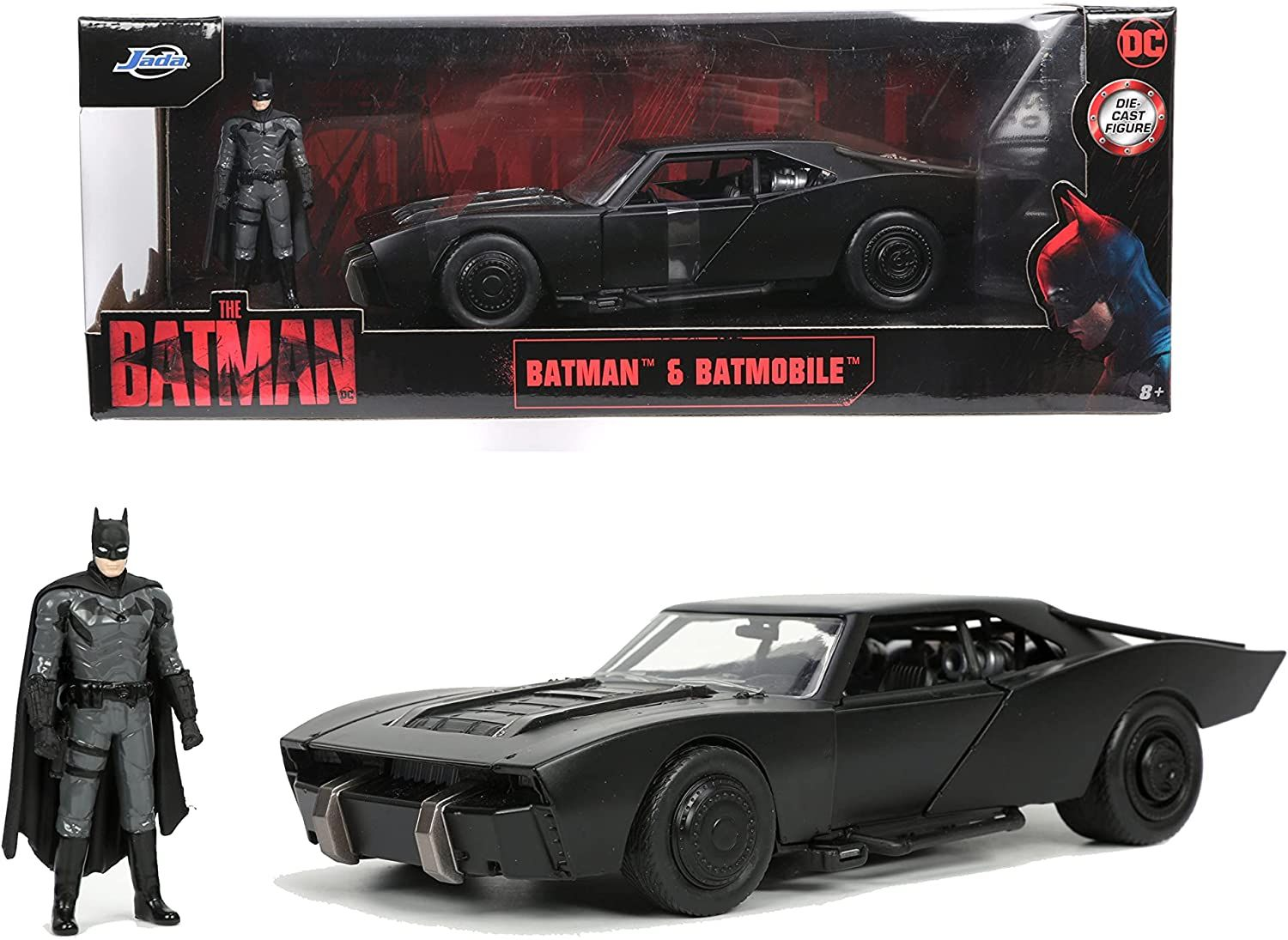 Modellino Batmobile 2022 Scala 1:24 con Figura in Metallo Batman da Collezione - 253215010