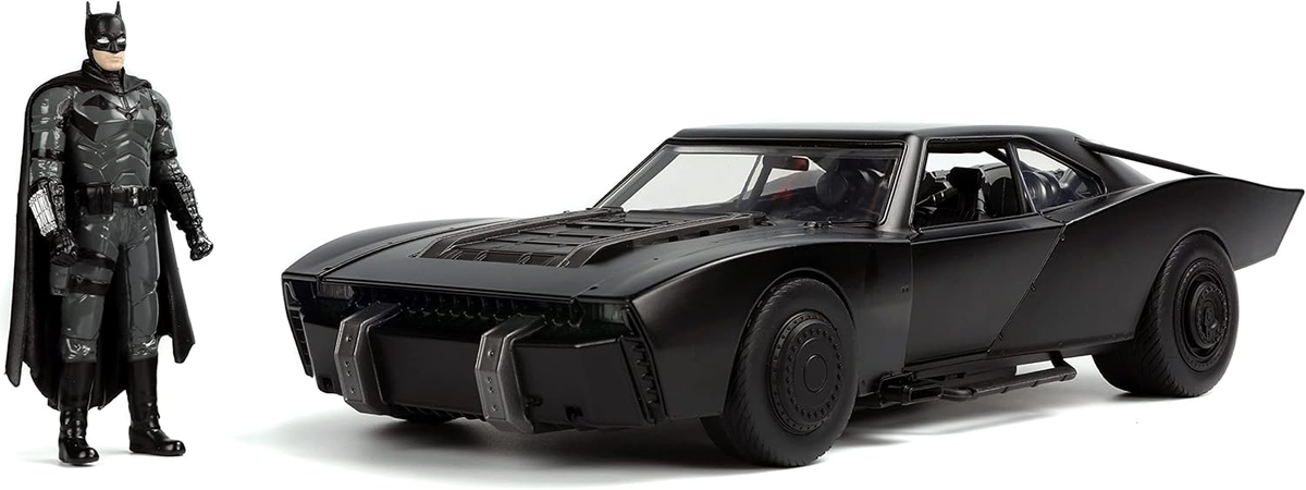 Modellino Batmobile 2022 Scala 1:18 con Figura in Metallo Batman da Collezione - 253216002