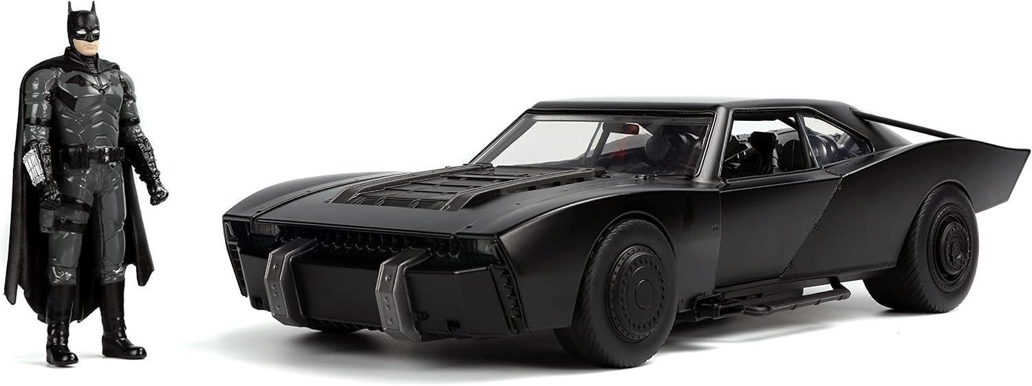 Modellino Batmobile 2022 Scala 1:18 con Figura in Metallo Batman da Collezione - 253216002