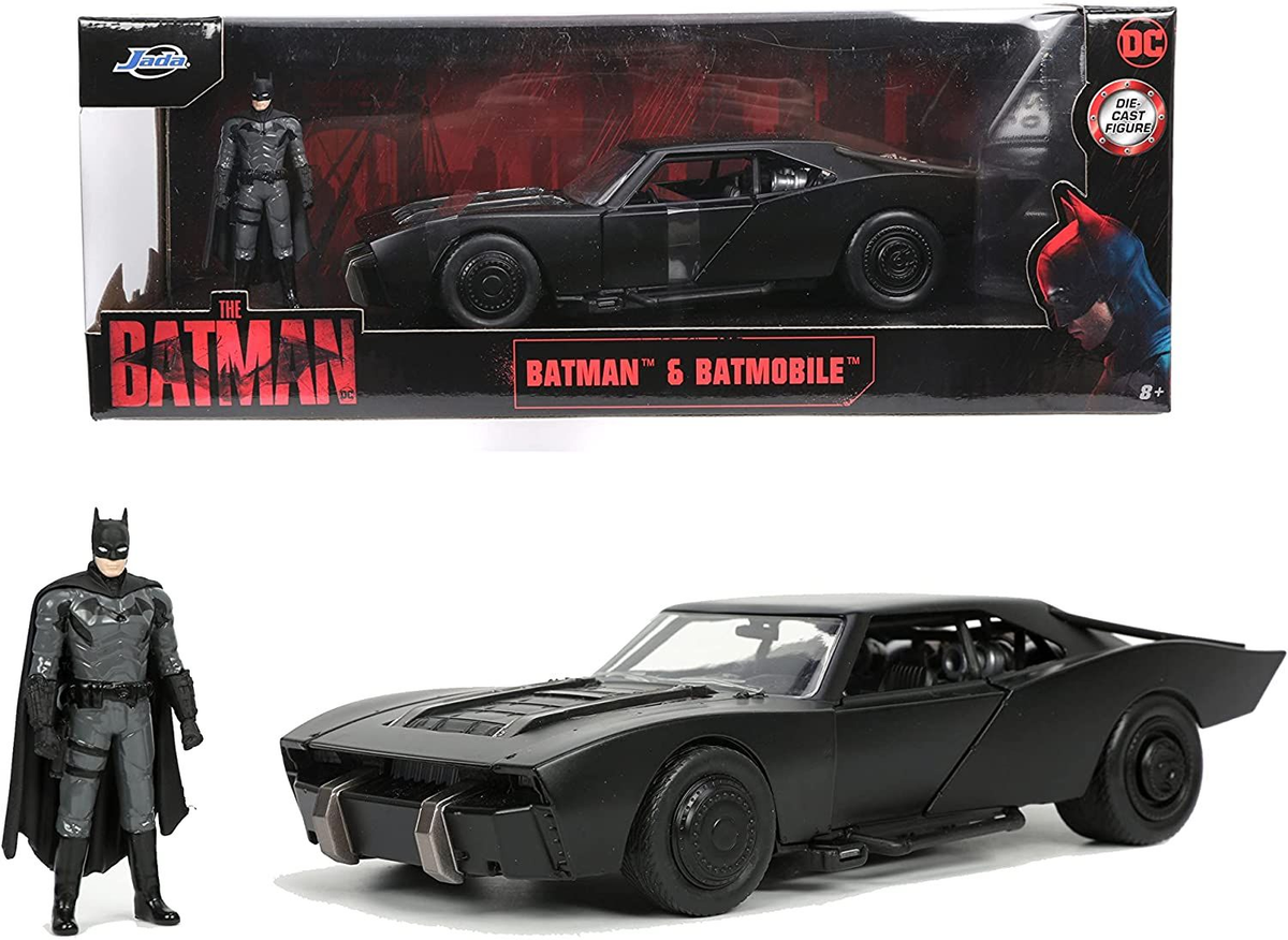 Modellino Batmobile 2022 Scala 1:18 con Figura in Metallo Batman da Collezione - 253216002