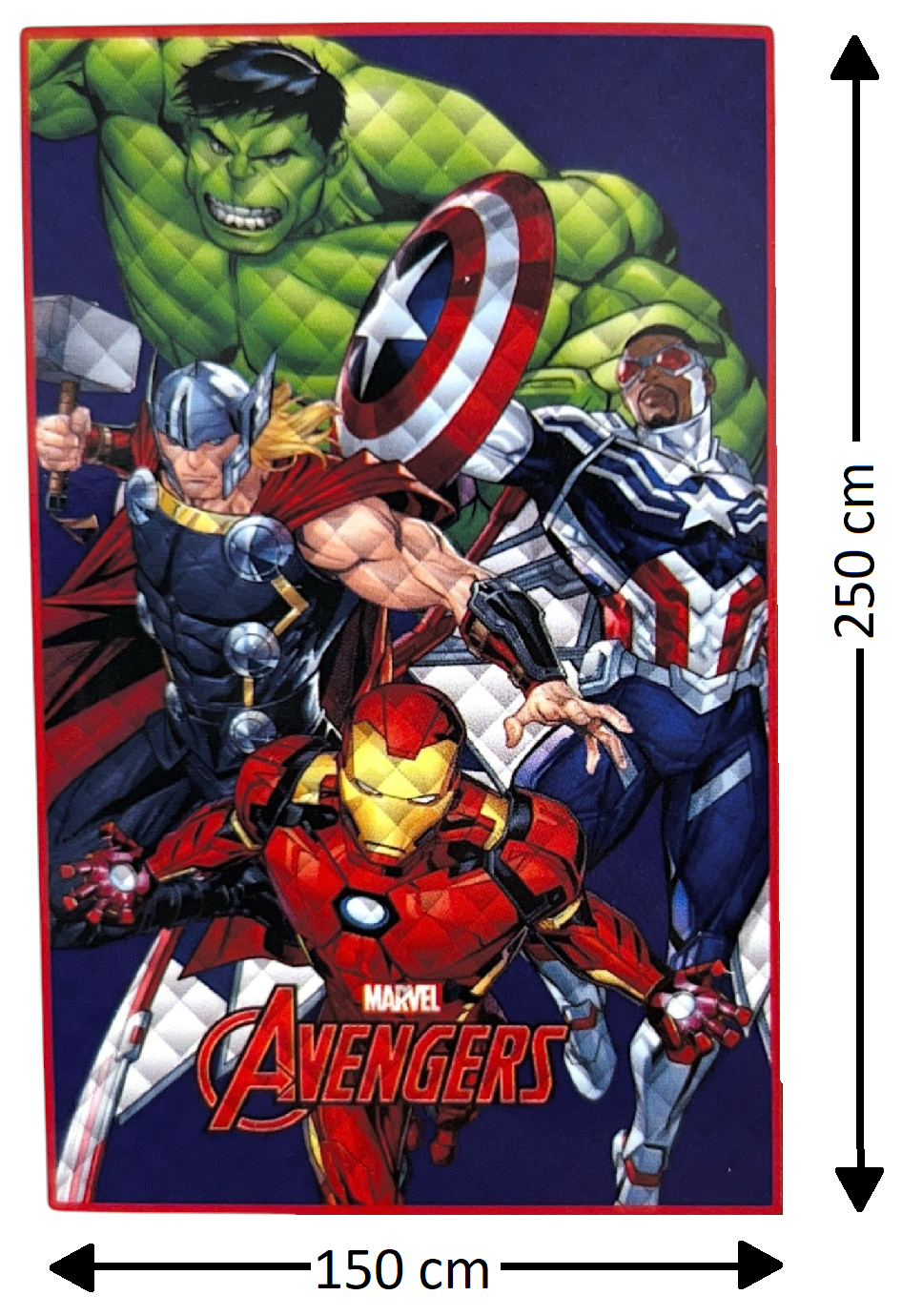 Trapuntino Avengers MARVEL Coperta Copriletto Trapuntato 100 Gsm Letto Singolo 150x250 CM - Je14390ad
