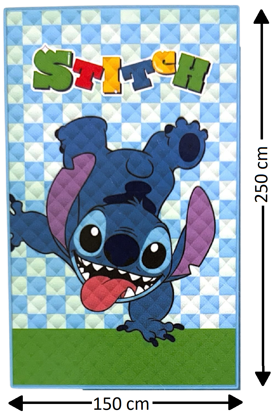 Trapuntino Stitch DISNEY Coperta Copriletto Trapuntato 100 Gsm Letto Singolo 150x250 CM - Je14384ad