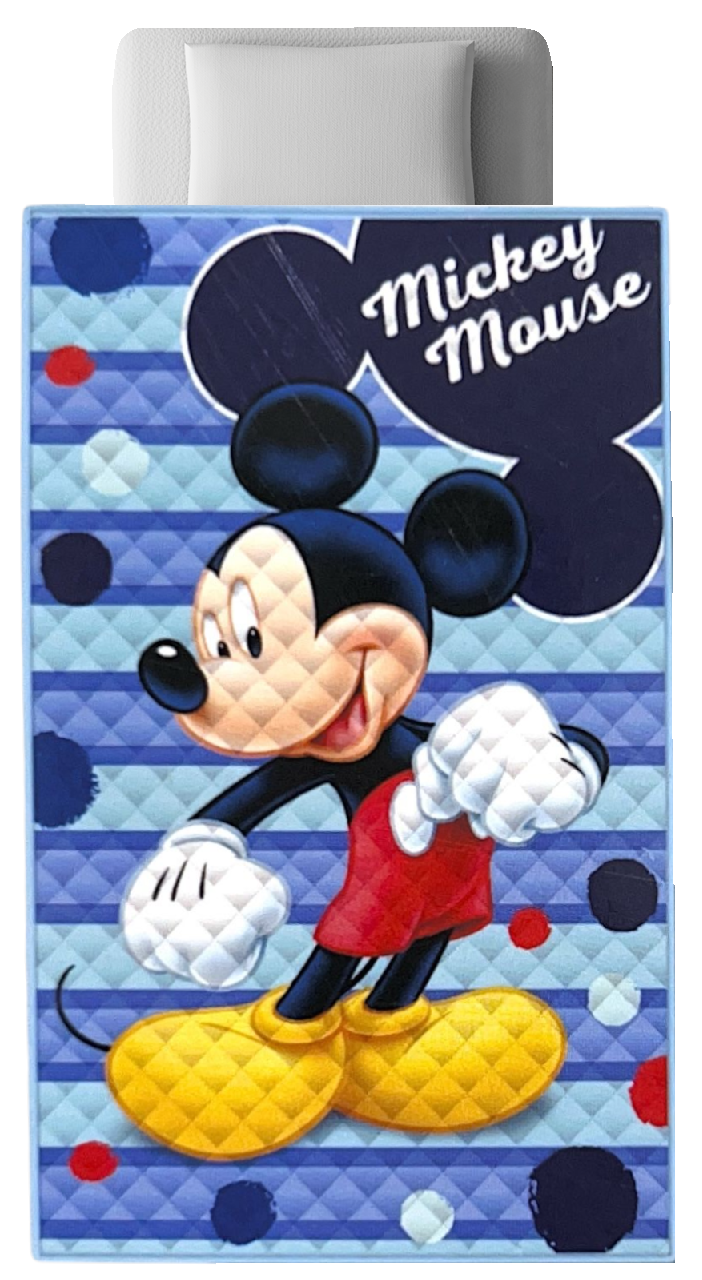 Trapuntino Topolino DISNEY Coperta Copriletto Trapuntato 100 Gsm Letto Singolo 150x250 CM - Je14380ad