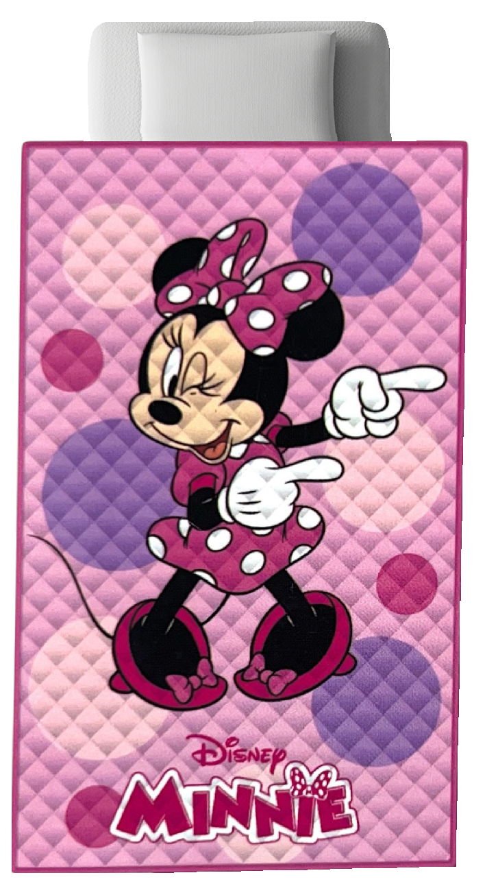 Trapuntino Minnie DISNEY Coperta Copriletto Trapuntato 100 Gsm Letto Singolo 150x250 CM - Je14383ad