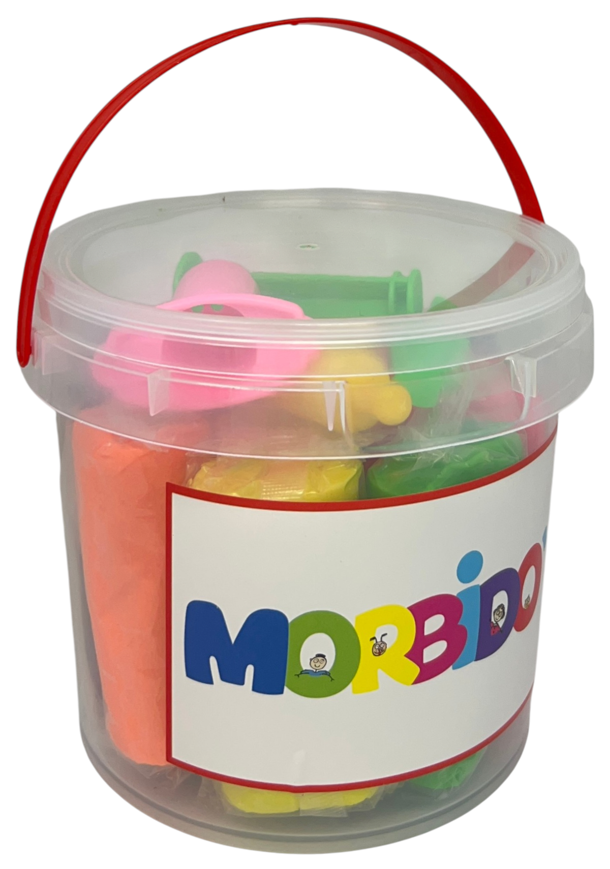 Set Plastilina con Secchiello 10 Pezzi in Bustine da 100 Gr 3 Accessori Gioco Bambino - 5285