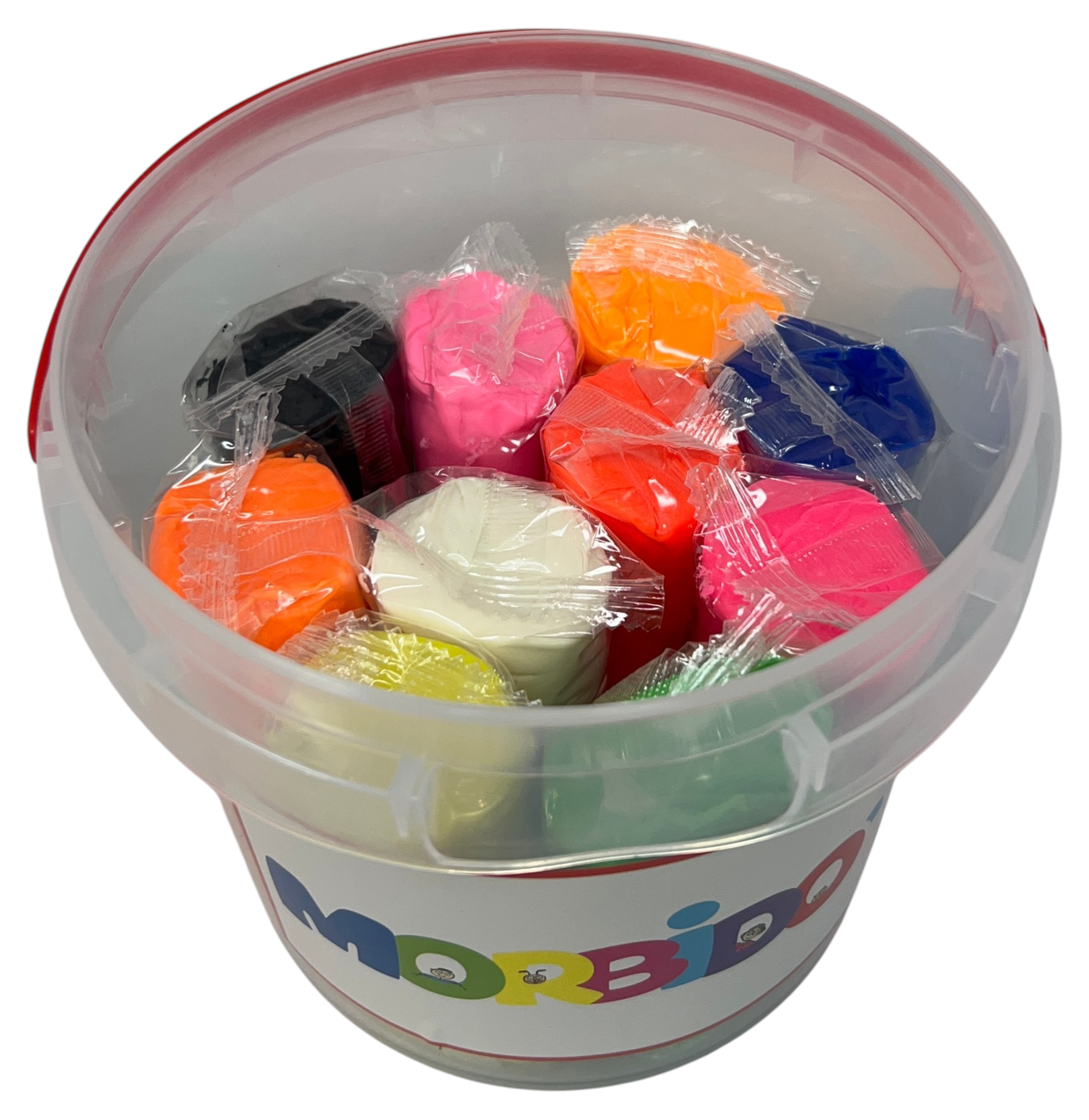Set Plastilina con Secchiello 10 Pezzi in Bustine da 100 Gr 3 Accessori Gioco Bambino - 5285