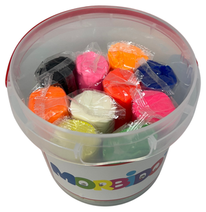 Set Plastilina con Secchiello 10 Pezzi in Bustine da 100 Gr 3 Accessori Gioco Bambino - 5285