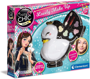Clementoni Crazy Chic Trucchi Trousse Cigno Ombretti Lipstick Sicuro per Bambine - 18632
