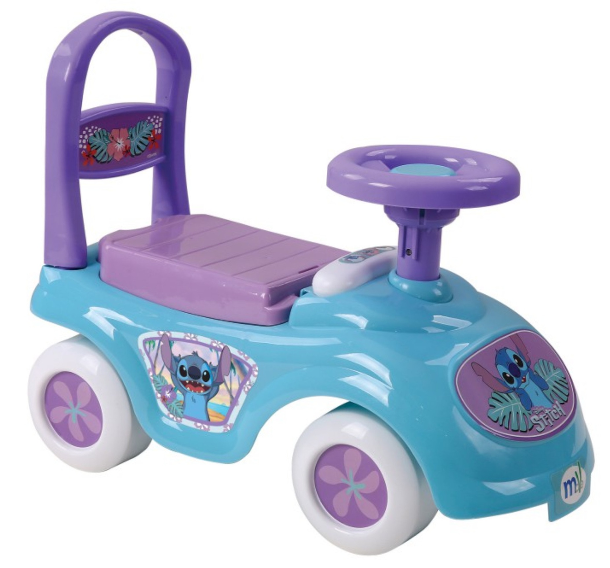 Prima Auto Cavalcabile con Telefono Stitch DISNEY 3 in 1 Macchinina Primi Passi Portagiochi - 42748