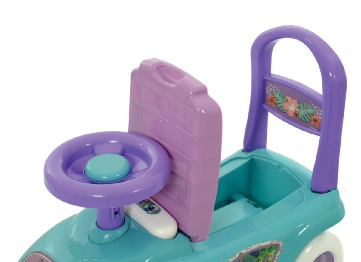 Prima Auto Cavalcabile con Telefono Stitch DISNEY 3 in 1 Macchinina Primi Passi Portagiochi - 42748