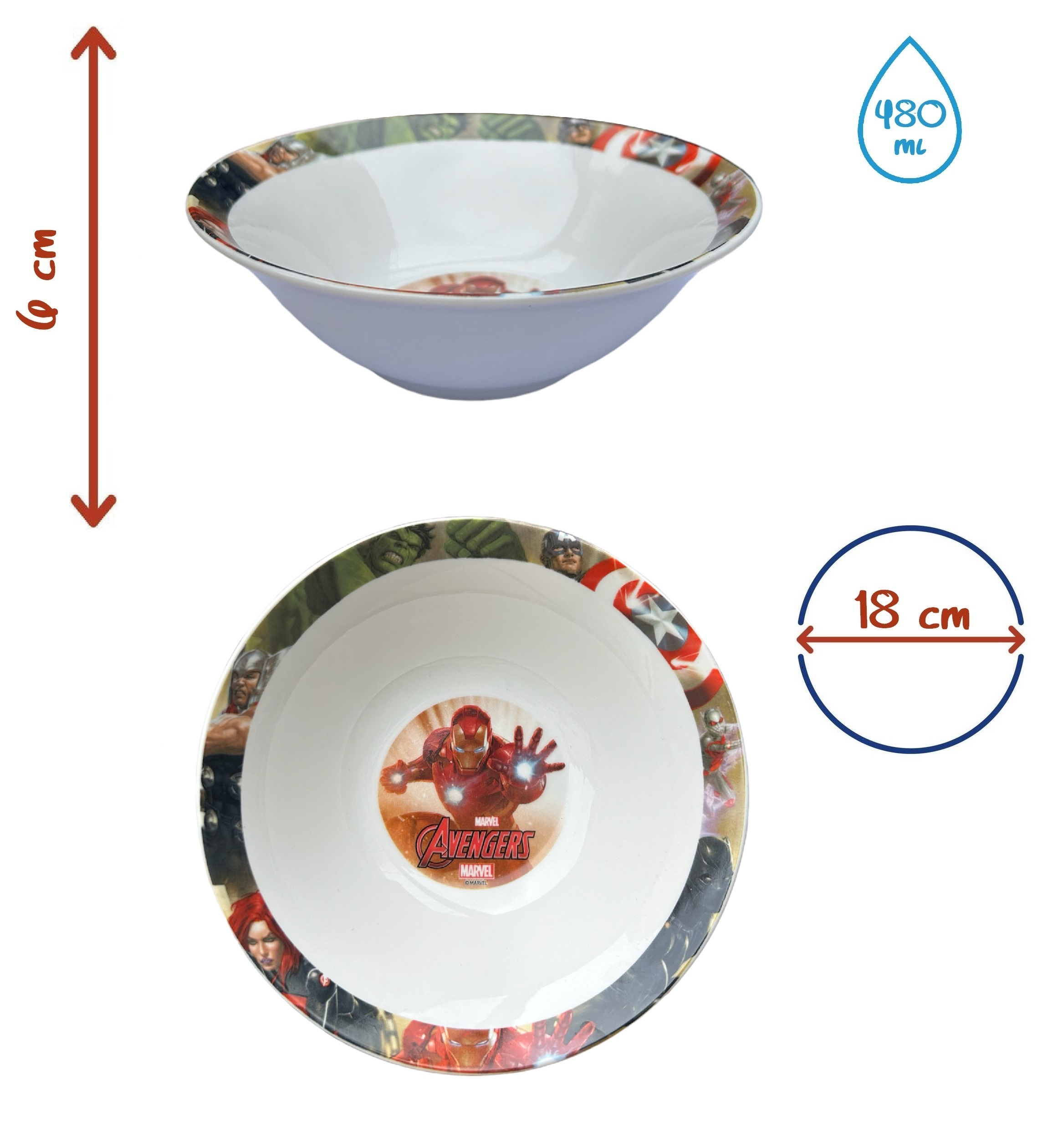 Ciotola in Ceramica Avengers MARVEL - 10094544