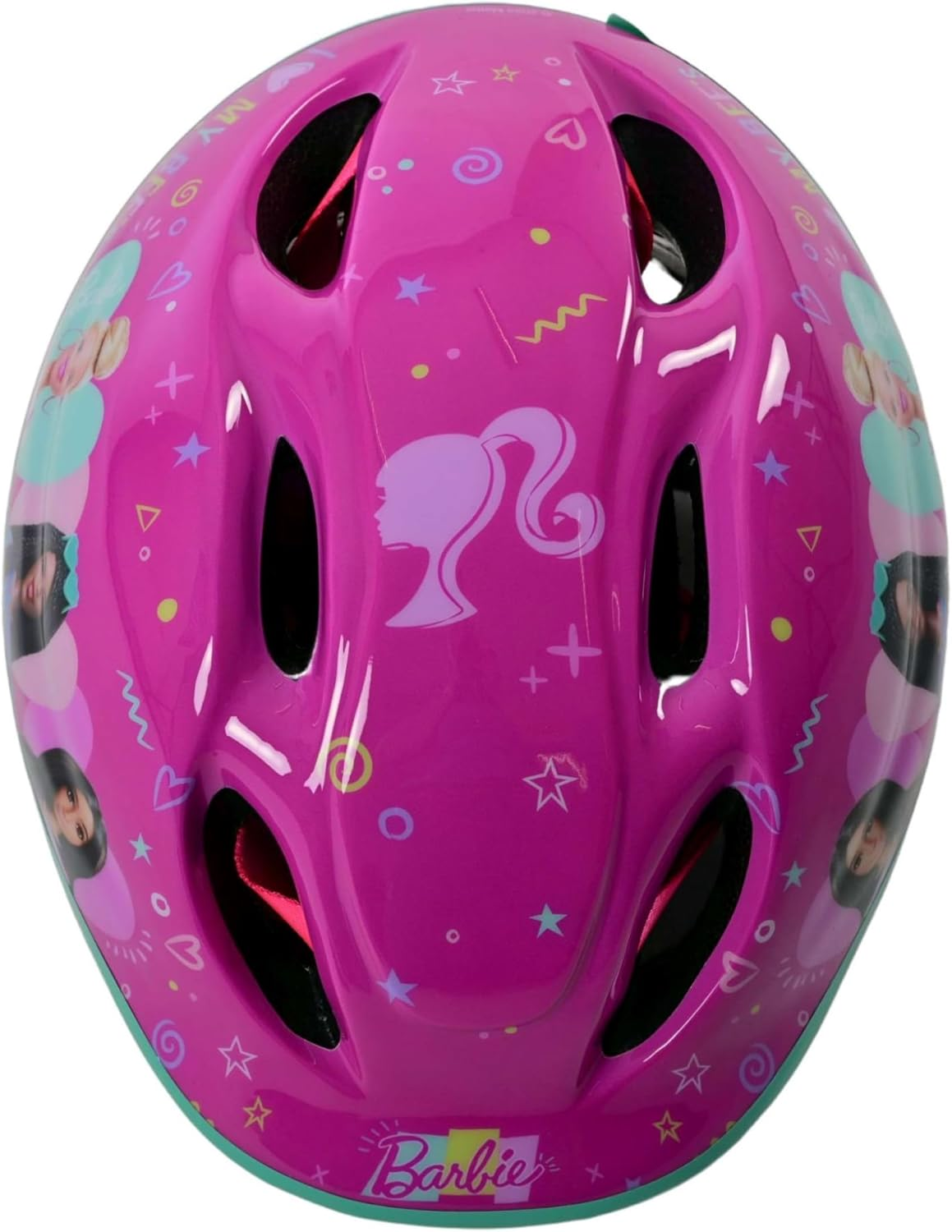 Casco Protettivo Barbie Mattel per Bici Regolabile 52-56 CM Omologato con Ventilazione - 1172