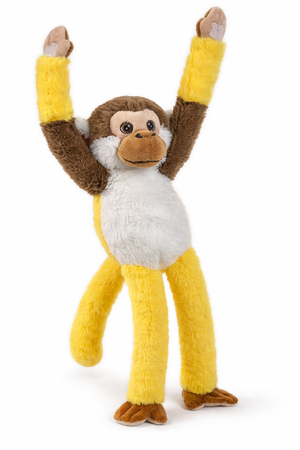 Peluche Scimmia con Velcro 39 CM Pupazzo Realizzato in Plastica Reciclata - 800235/1