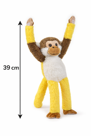 Peluche Scimmia con Velcro 39 CM Pupazzo Realizzato in Plastica Reciclata - 800235/1