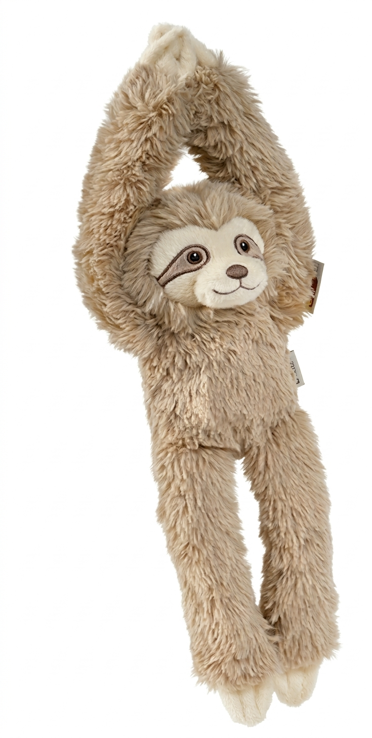 Peluche Bradipo con Velcro 39 CM Pupazzo Realizzato in Plastica Reciclata - 800235/3