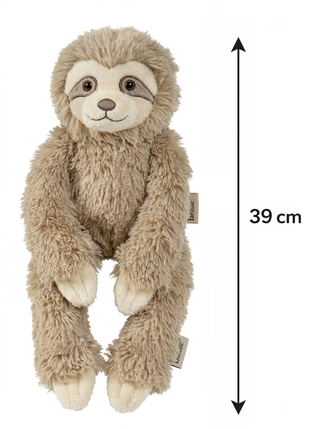 Peluche Bradipo con Velcro 39 CM Pupazzo Realizzato in Plastica Reciclata - 800235/3