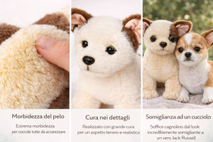 Peluche Jack Russell CM 25 Pupazzo per Bambini Lelly - 642308
