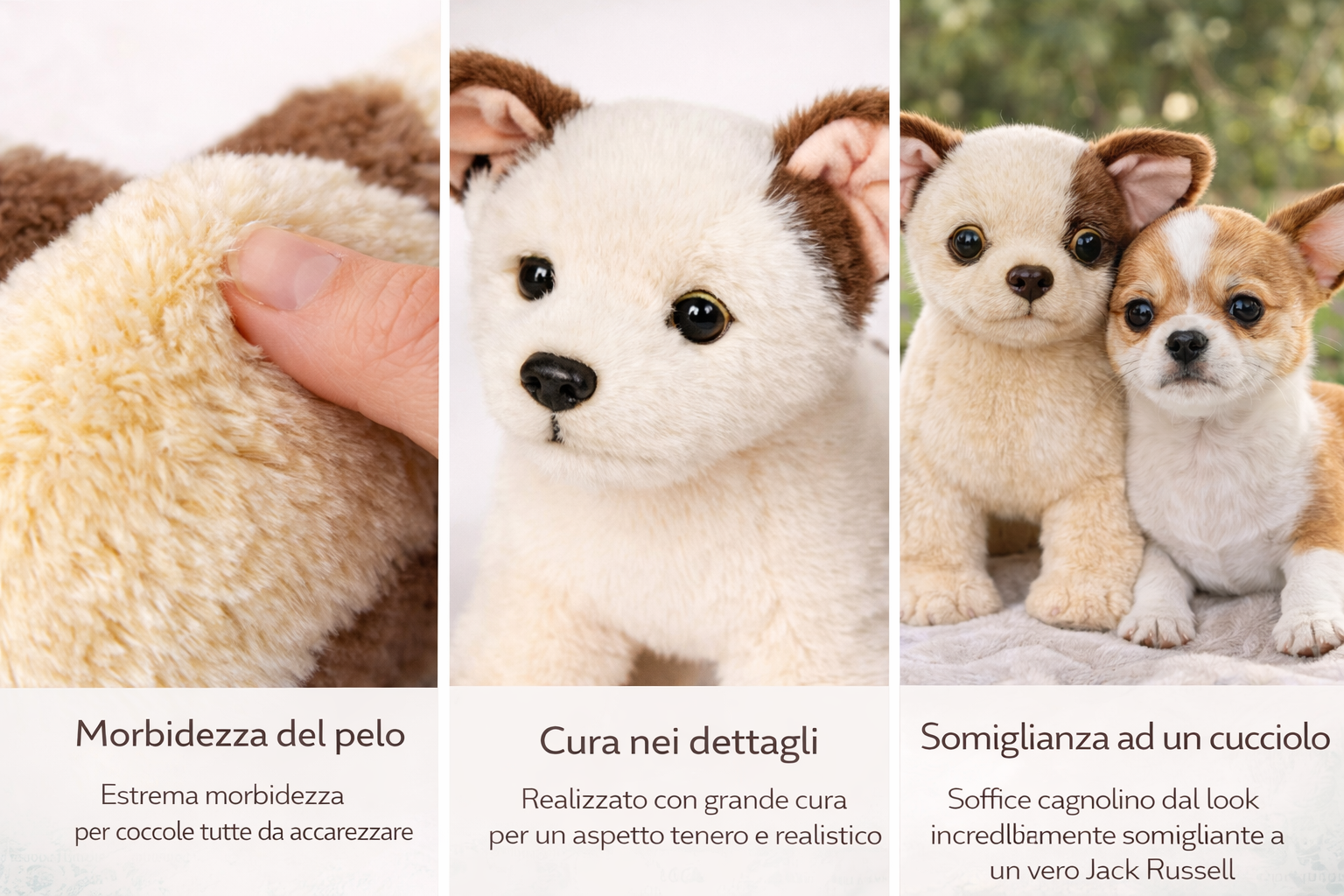 Peluche Jack Russell CM 25 Pupazzo per Bambini Lelly - 642308