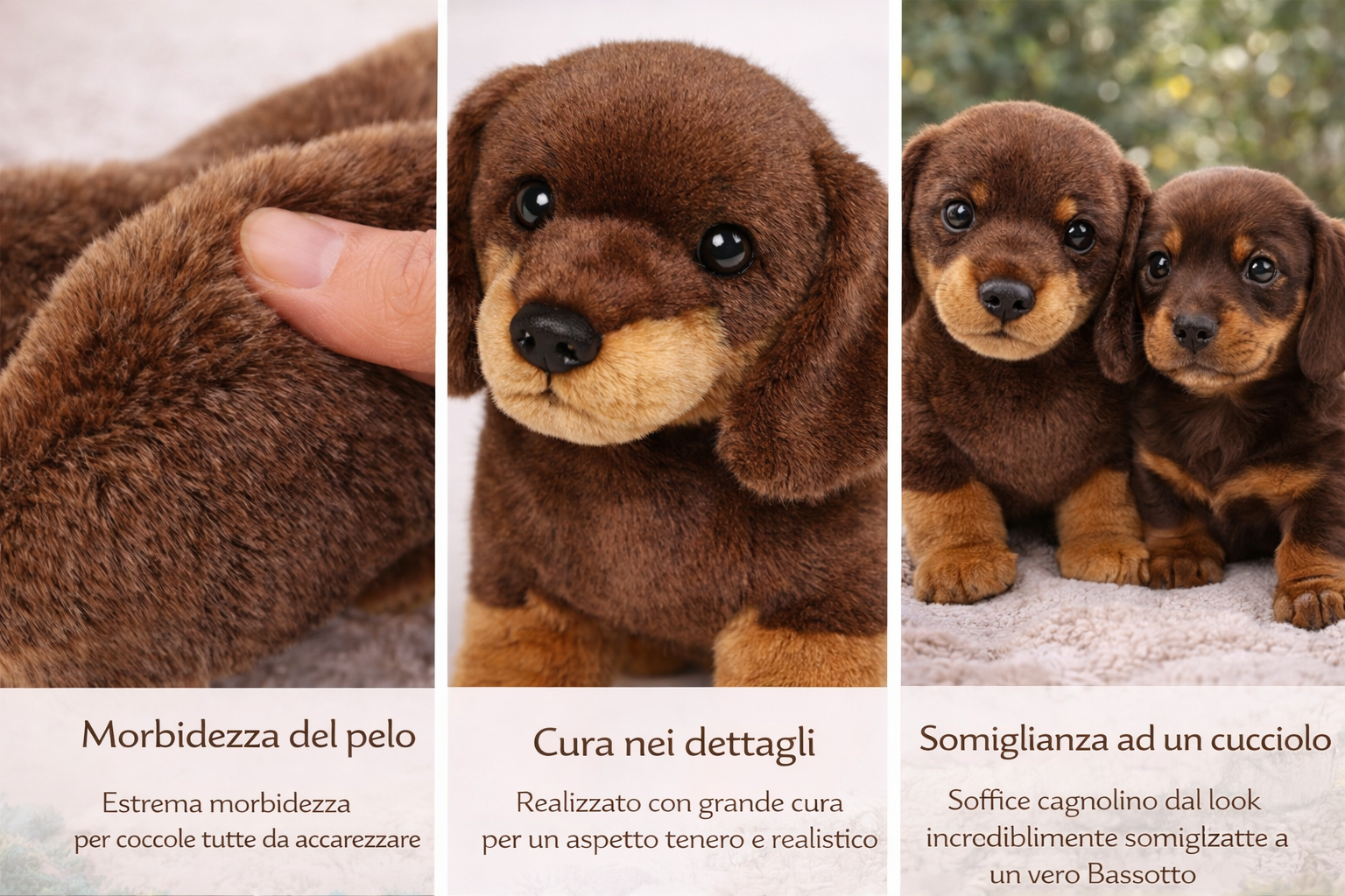 Peluche Bassotto CM 25 Pupazzo per Bambini Lelly - 642308
