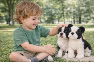 Peluche Boston Terrier CM 25 Pupazzo per Bambini Lelly - 642308