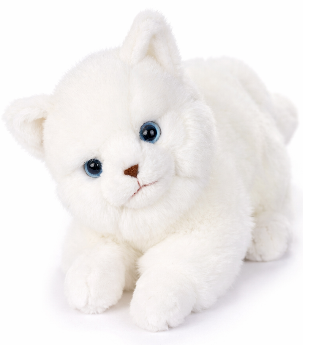 Peluche Gatto Milu CM 25 Pupazzo Gatto Bianco per Bambini Lelly - 631904