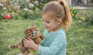 Peluche Gatto Milu CM 25 Pupazzo Gatto Grigio per Bambini Lelly - 631904