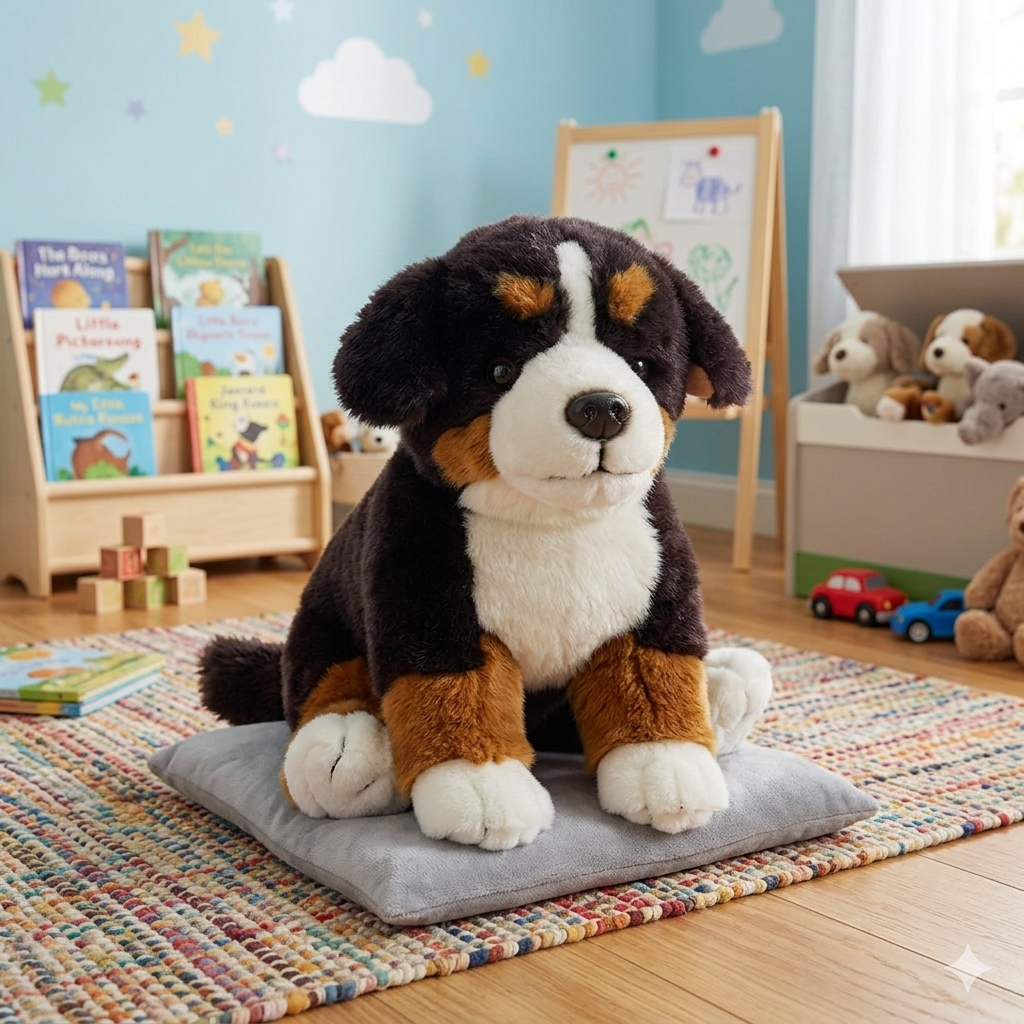 Peluche Cane Bernese CM 25 Pupazzo Cucciolo per Bambini Lelly - 642309